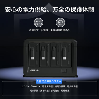 Gitryin デスクトップ充電ステーション 12-in-1 (65W単ポート)