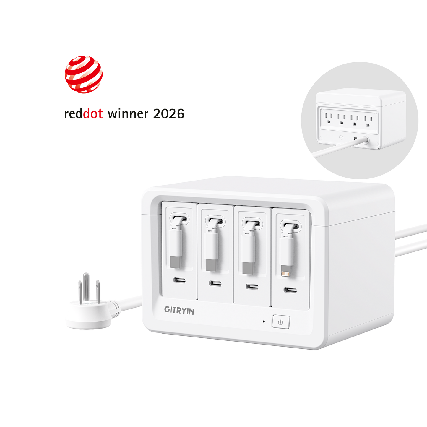 Gitryin デスクトップ充電ステーション 12-in-1 (40W単ポート)