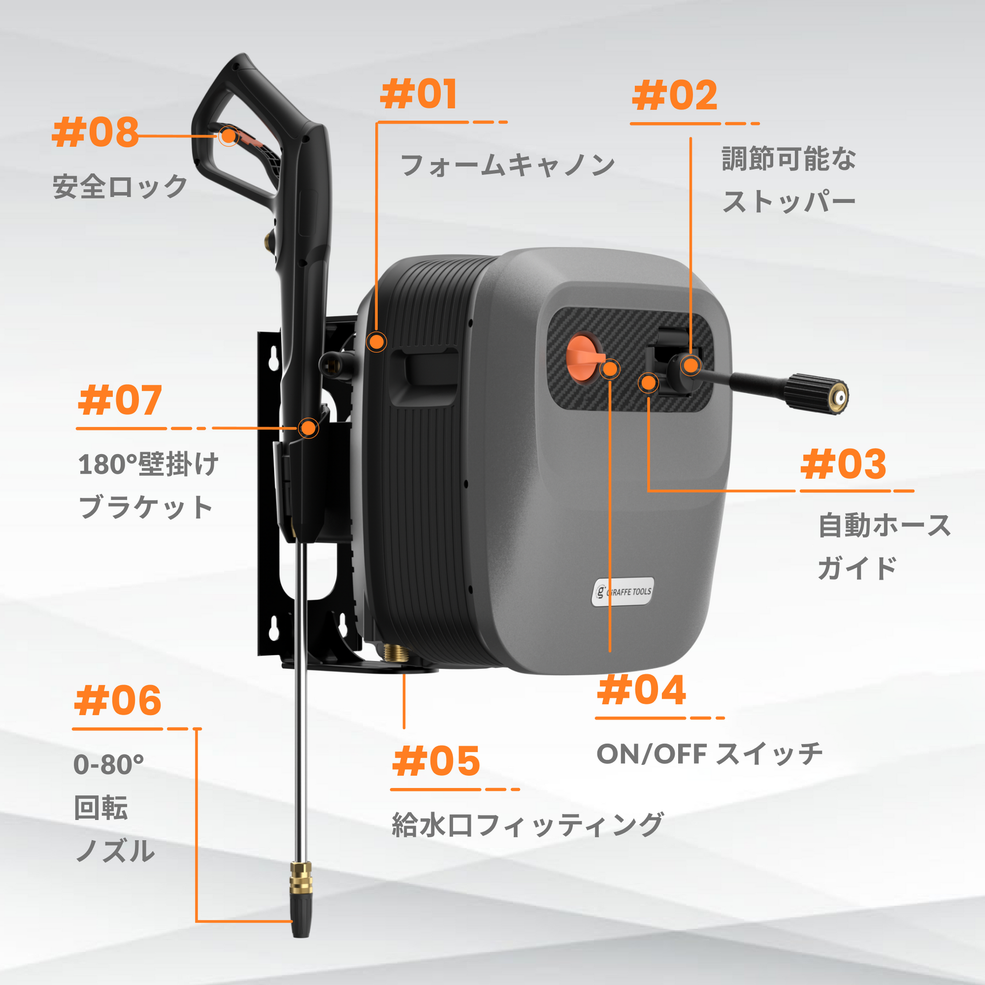 Grandfalls Pressure Washer G20 | Giraffe Tools – Giraffetools JP Grandfalls Pressure Washer G20 | Giraffe Tools – Giraffetools JP