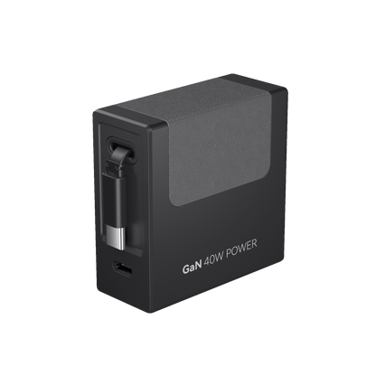 Gitryin 3C対応 伸縮式充電器- ホワイト/Lightningケーブル (40W)