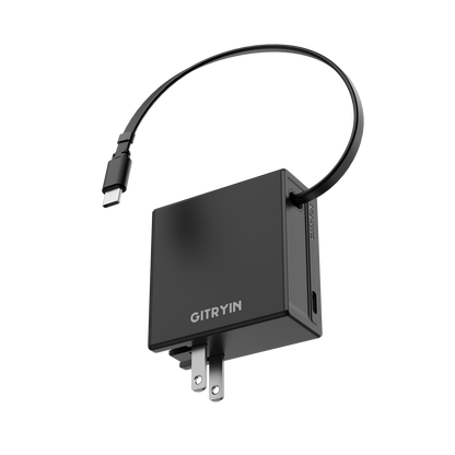 Gitryin 3C対応 65W 高速伸縮式充電器
